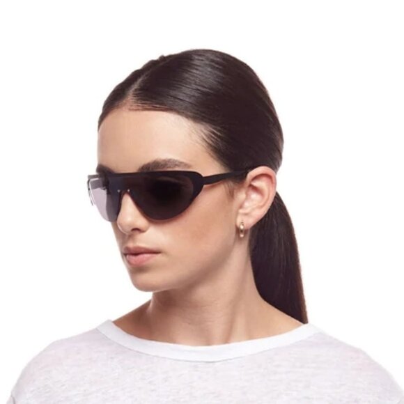 NWT Adam Selman x Le Specs gold mirrored lens shield inspired sunglasses - Picture 3 of 11